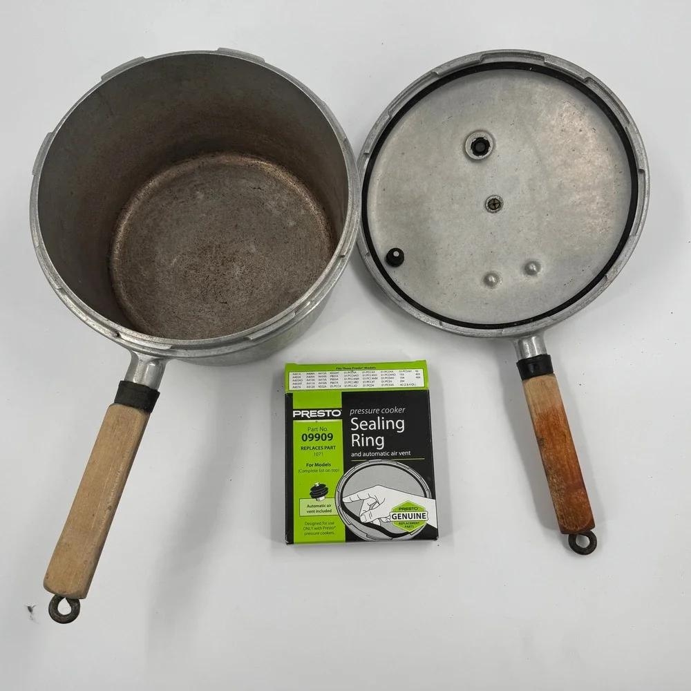 National‎ Presto Pressure Cooker Model 40 4 Qt Silver Vintage Aluminum